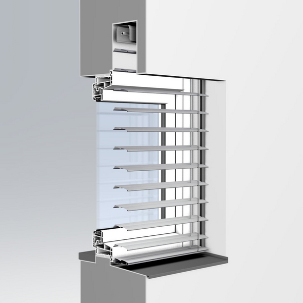 Lamellenstoren - Ausführung Sturzmontage