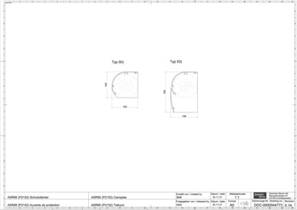ASR95 (P2152) Auvents de protection