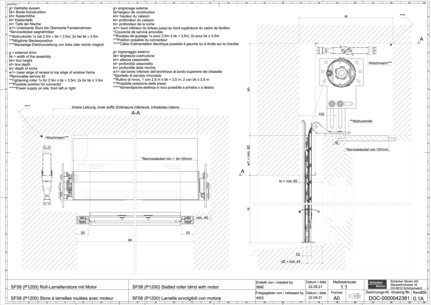 SF58 (P1200) Lamelle avvolgibili con motore