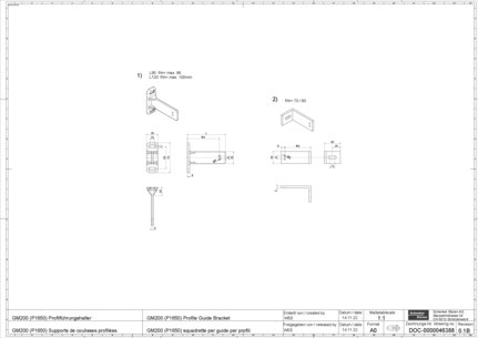 GM200 (P1650) squadrette per guide per profili