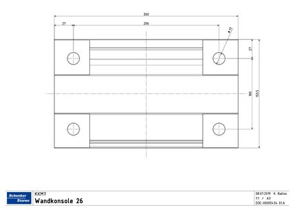 KKM7 (P2174) Wandmontage Konsole 26