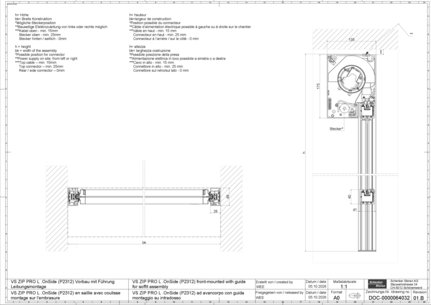 03_VS ZIP PRO L .OnSide (P2312) Vorbau mit Führung Leibungsmontage
