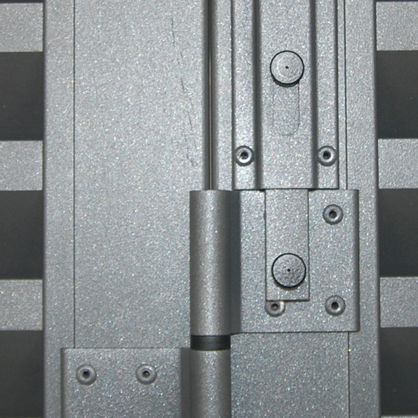 Faltschiebeladen aus Aluminium - Schubriegel