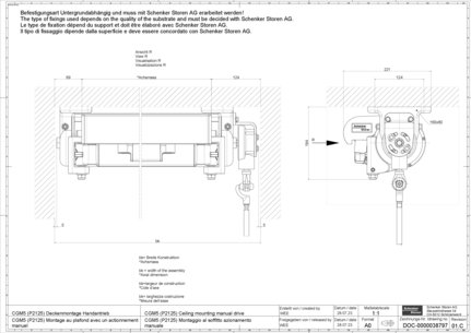 CGM5 (P2125) Deckenmontage Handantrieb