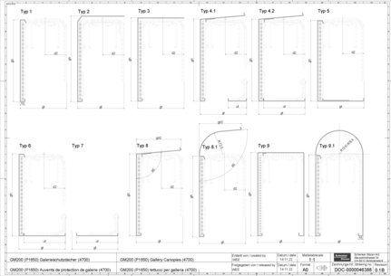 GM200 (P1650) tettucci per galleria