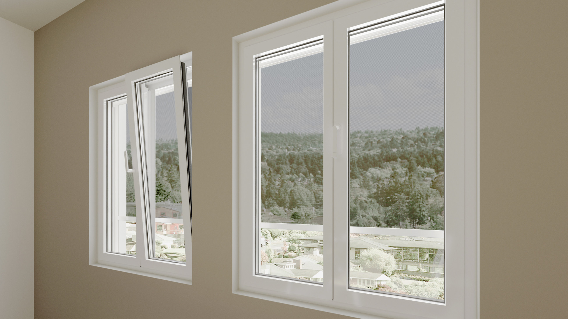 Fliegengitter und Insektenschutz als elektrisches Rollo